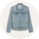A light washed Distressed Non-Stretch Jean Jacket.