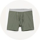 Olive green Soft-Washed Built-In Flex 6.25" inseam Boxer Brief Underwear for Men.
