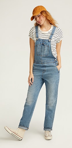 Women's Baggy Wide-Leg Overall Overalls | Old Navy