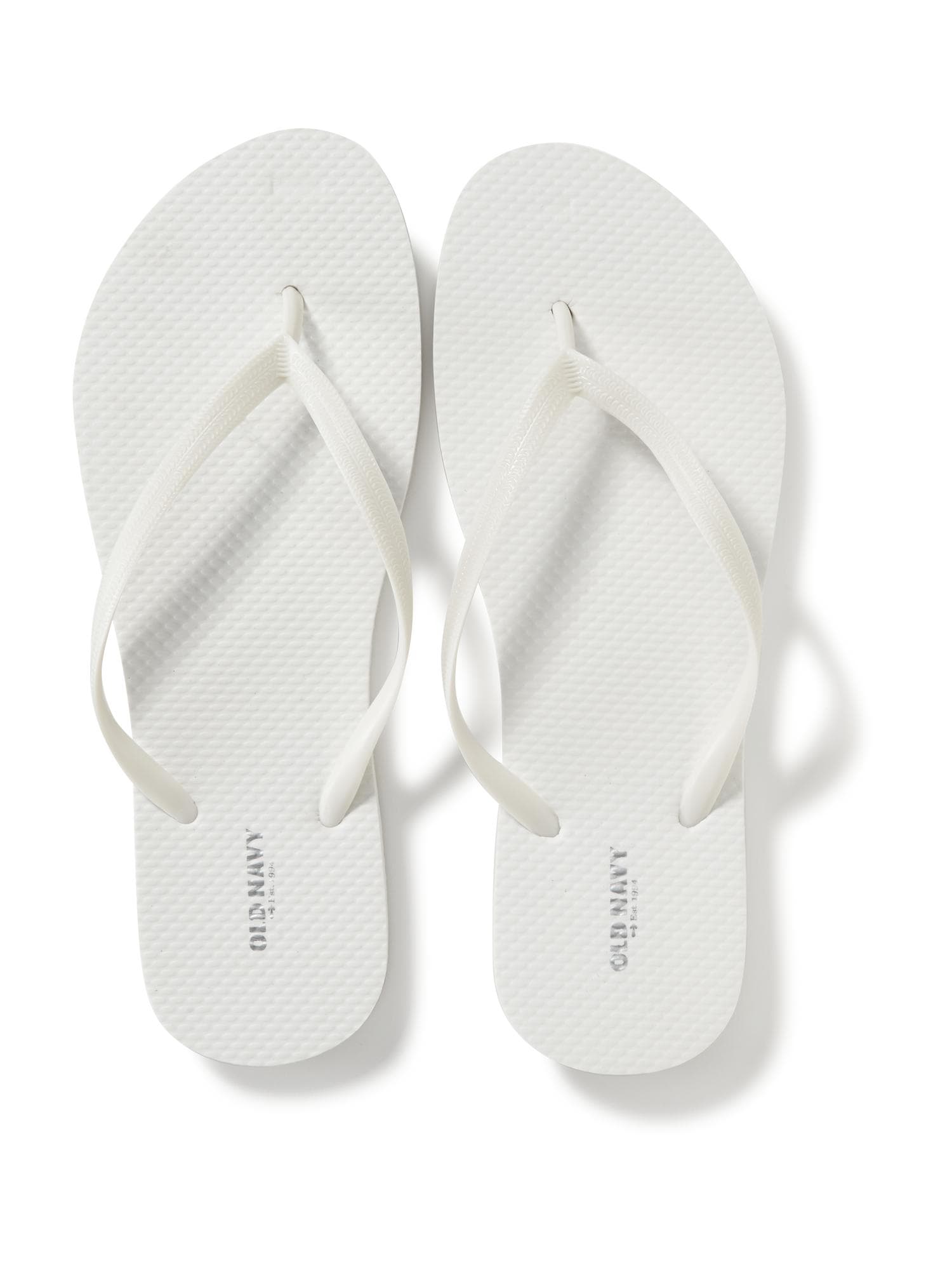 old navy silver flip flops