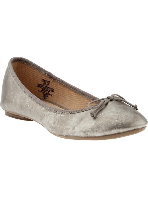 Old Navy Women’s Bow Tie Ballet Flats – Pewter | Jumppath