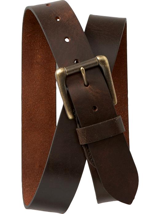 Old Navy Men’s Brown Leather Belts – Brown | Shuffleopia