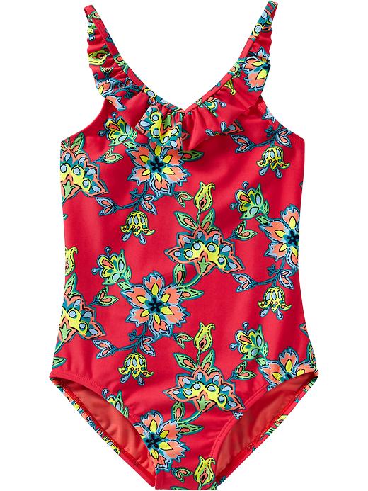 Old Navy Girls Ruffled Yoke Swimsuits | Quality Fashion