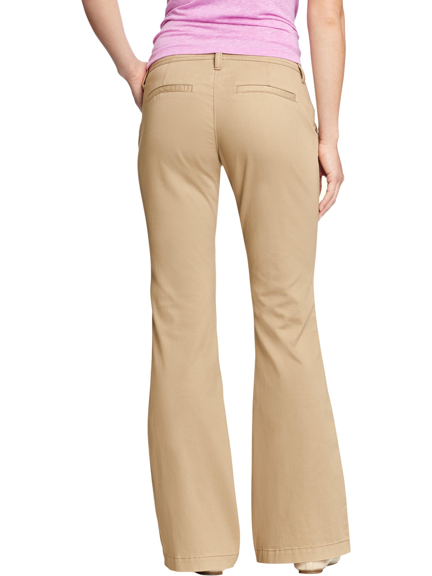 Flare leg khaki on sale pants