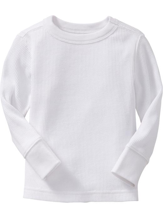Old Navy Long Sleeved Waffle Knit Tees For Baby – Bright White | Jabberspot