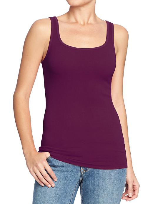 Old Navy Women’s Perfect Rib Knit Tanks – California Plum | Jabberspot