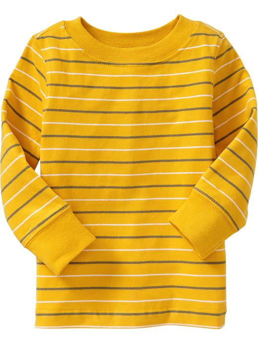 Old Navy Long Sleeve Striped Tees For Baby – Yellow Stripe | Jabberspot