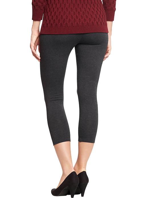View large product image 2 of 2. Cropped Jersey Leggings