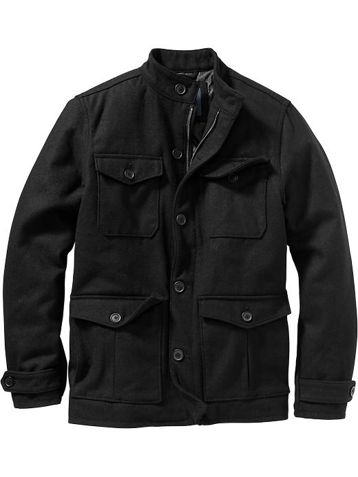 Old Navy Men’s Wool Blend Four Pocket Jackets – Black | Skynder