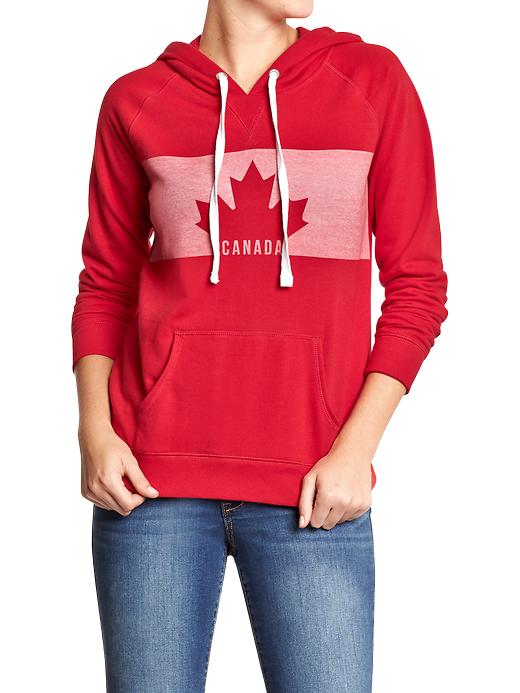 Old Navy Women’s Canada Graphic Hoodies – Saucy Red | Shuffleopia