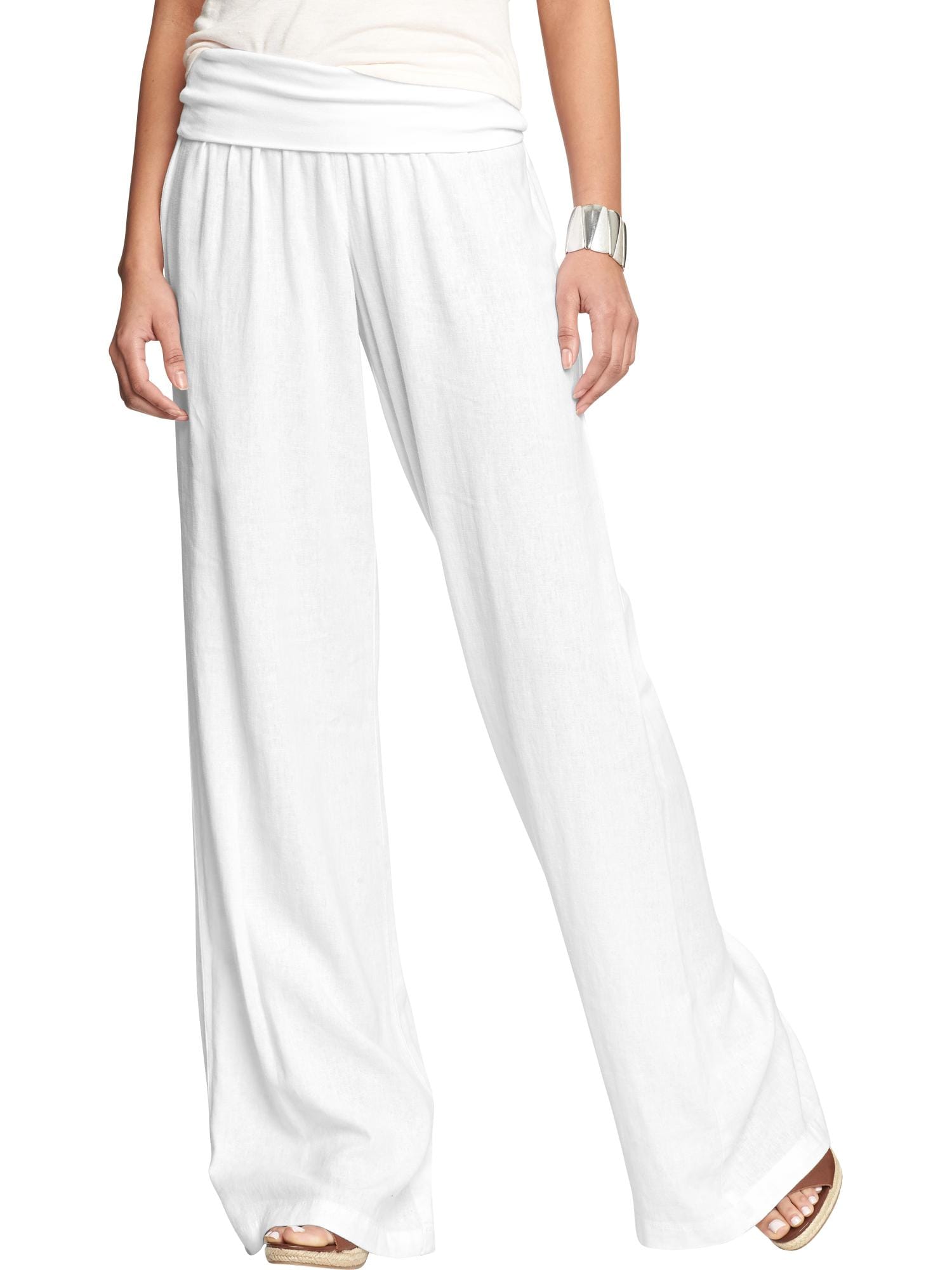 Women's Linen-Blend Pull-On Pants