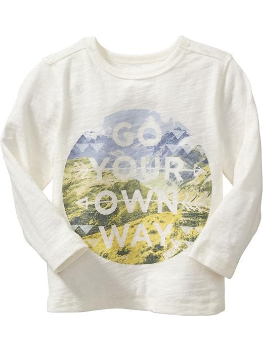 View large product image 1 of 1. Slub-Knit Nature-Graphic Tee for Baby