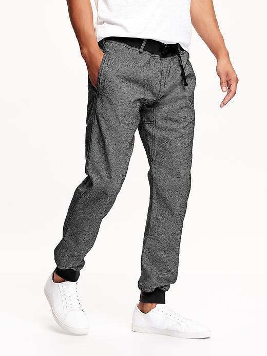 Textured Twill Joggers for Men Old Navy