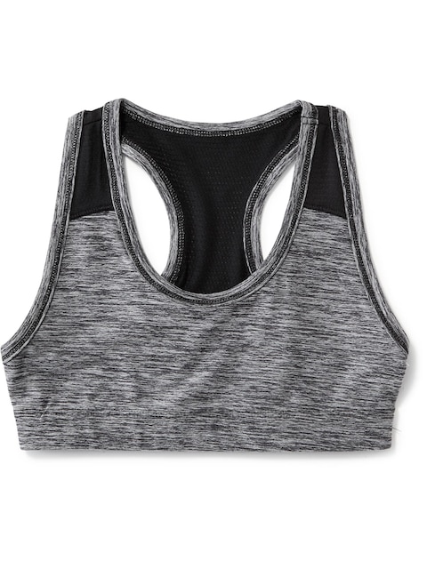 Mesh-Trim Racerback Sports Bra for Girls