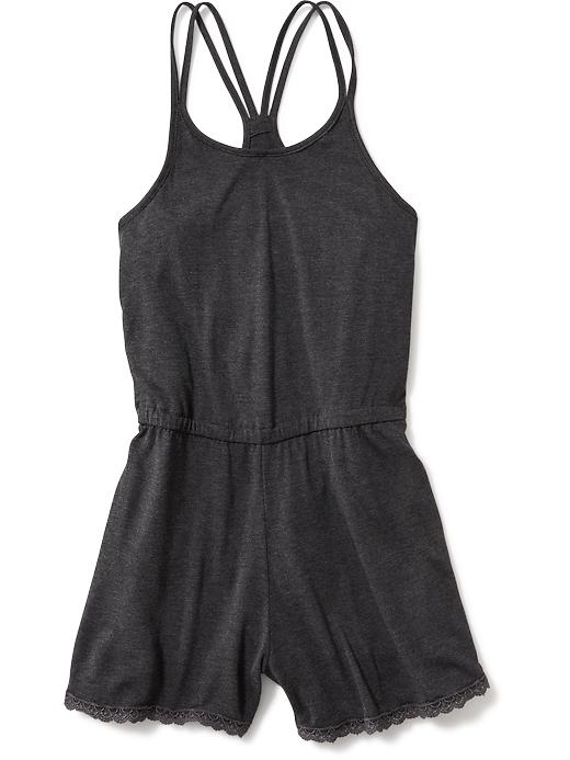 View large product image 1 of 1. Lace-Trim Romper for Girls