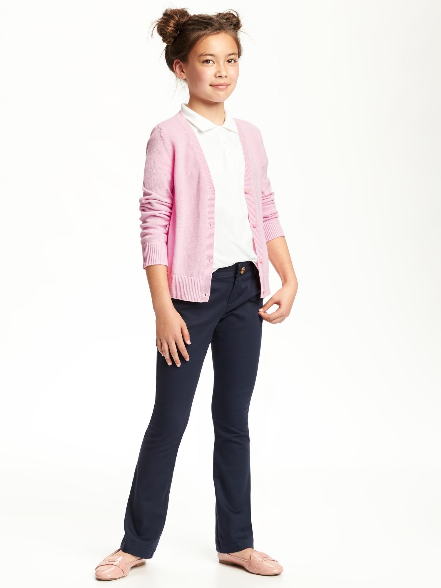 Wonder Nation Girls School Uniform Pull On Pants, 2-Pack, Sizes 4-16 & Plus  - Walmart.com