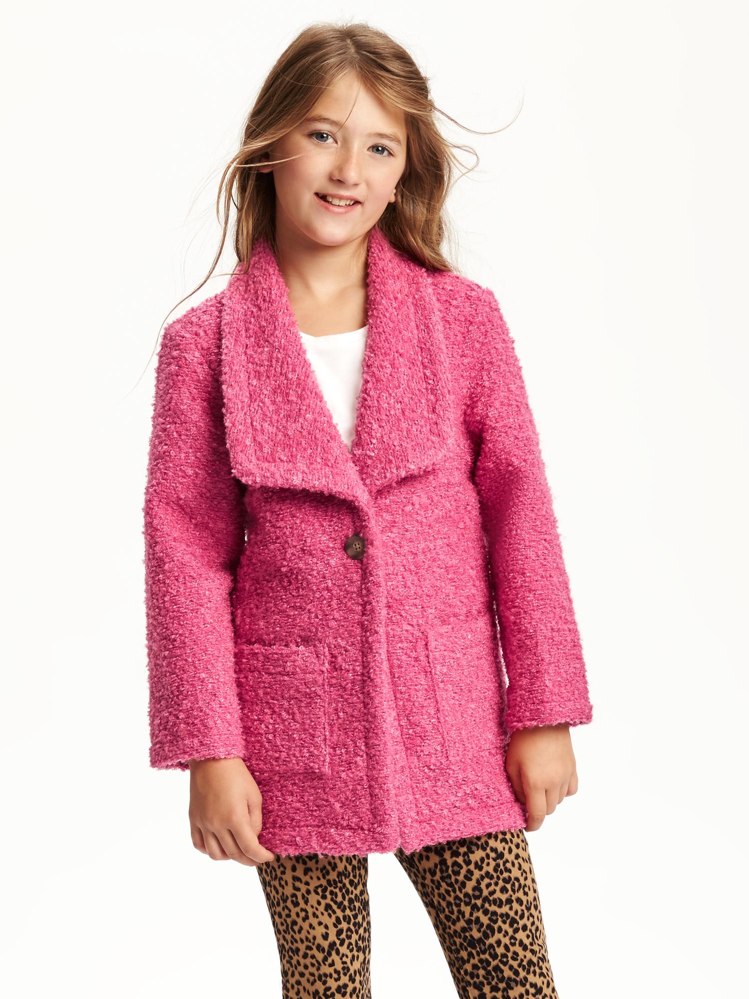 Old navy on sale pink boucle coat