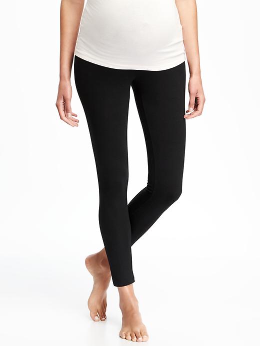 View large product image 1 of 3. Maternity Full-Panel Jersey Leggings