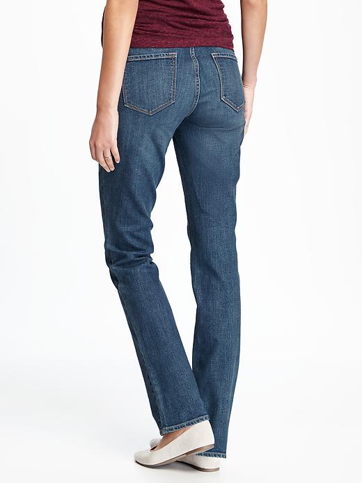 View large product image 2 of 3. Maternity Side-Panel Straight-Leg Jeans