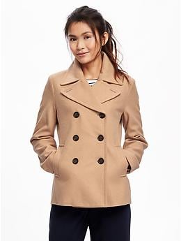 Navy wool sale peacoat women's