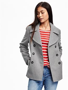 Navy wool peacoat clearance women's