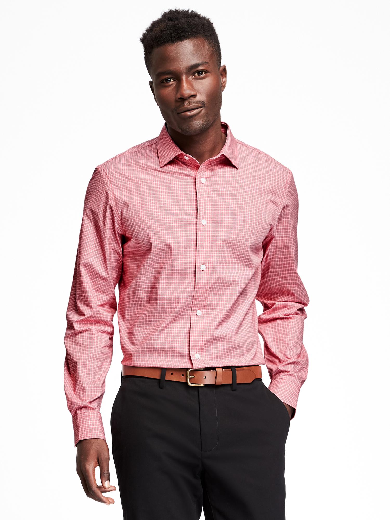 SlimFit BuiltIn Flex Signature NonIron Dress Shirt for Men Old Navy