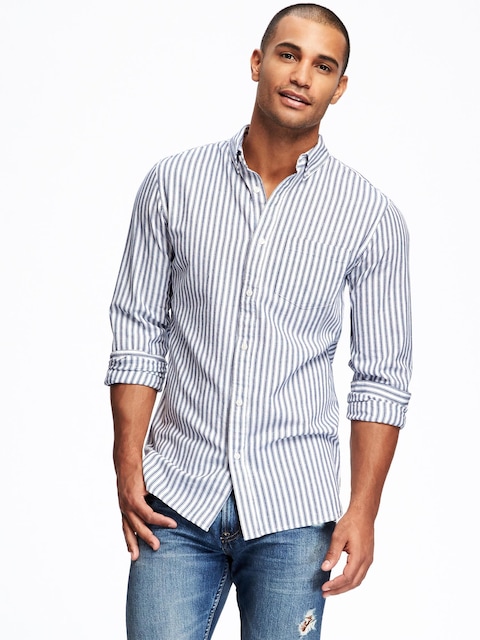 Slim-Fit Linen-Blend Shirt For Men