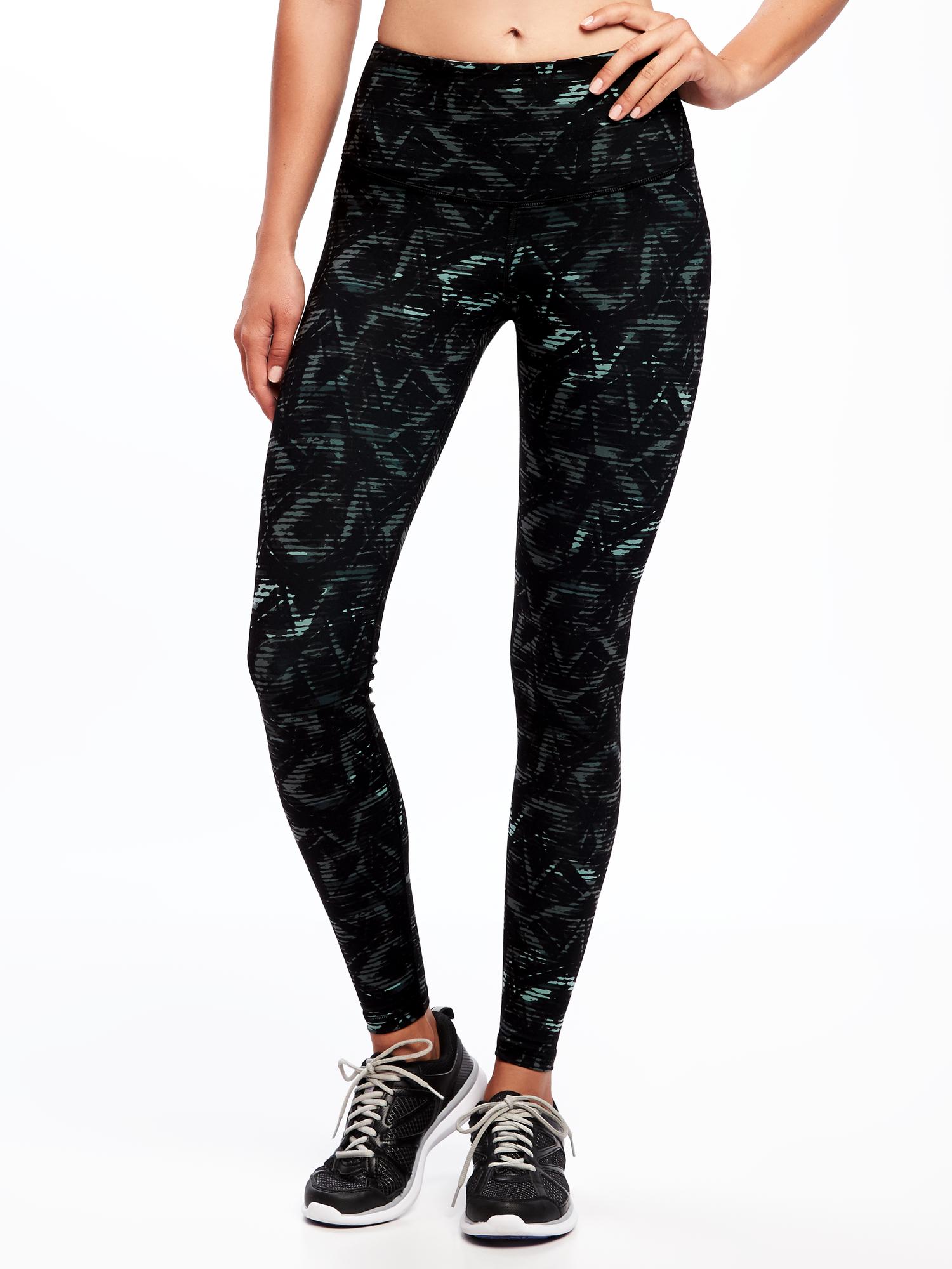 High-Rise Printed Compression Leggings for Women