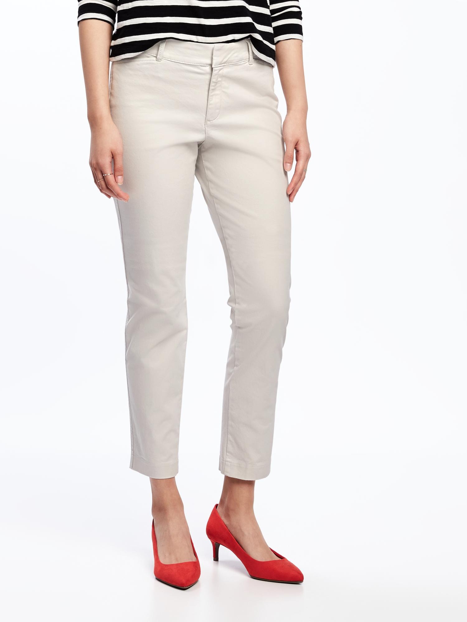 Mid-Rise Pixie Ankle Chinos for Women | Old Navy