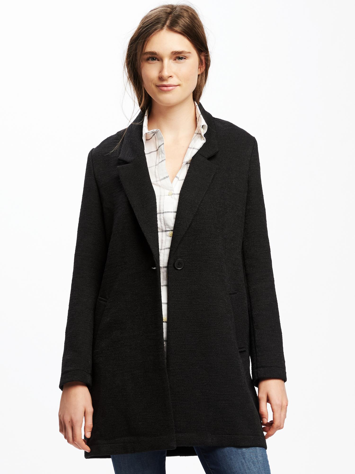 TexturedBouclé Everyday Coat for Women Old Navy