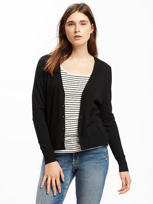 Image number 1 showing, Button-Front V-Neck Cardi for Women