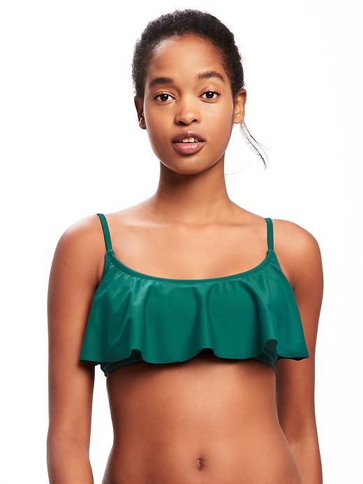 womens ruffle bikini top