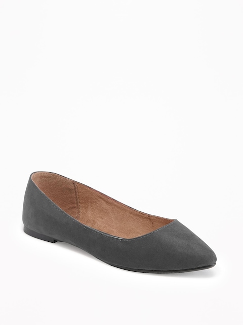 Ballerines à bout pointu au fini suédé pour femme