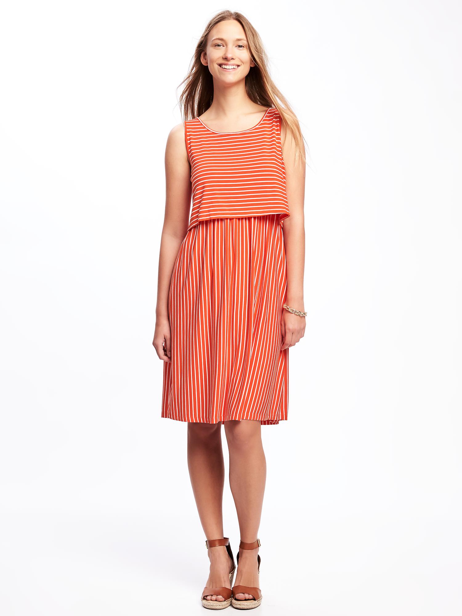 Maternity Double-Layer Nursing Dress | Old Navy