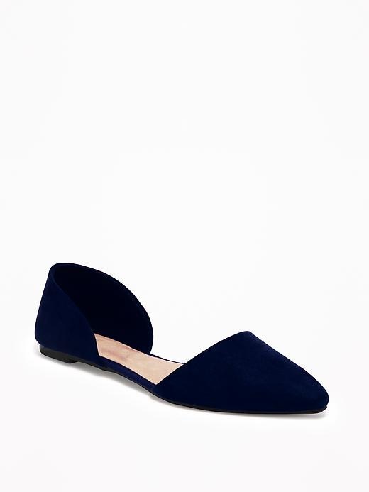 View large product image 1 of 1. Faux-Suede D'Orsay Flats for Women