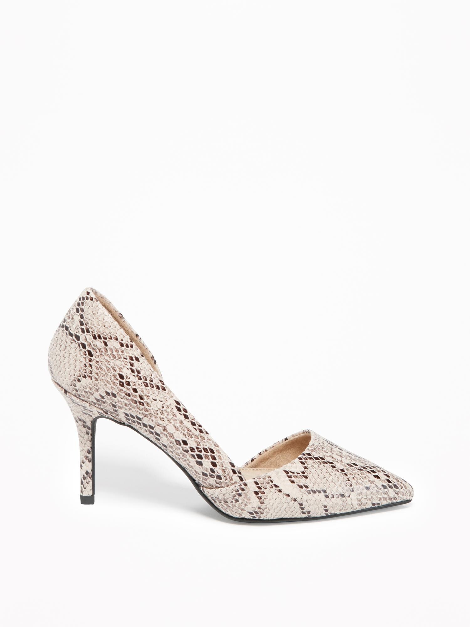 Low heel snakeskin on sale shoes