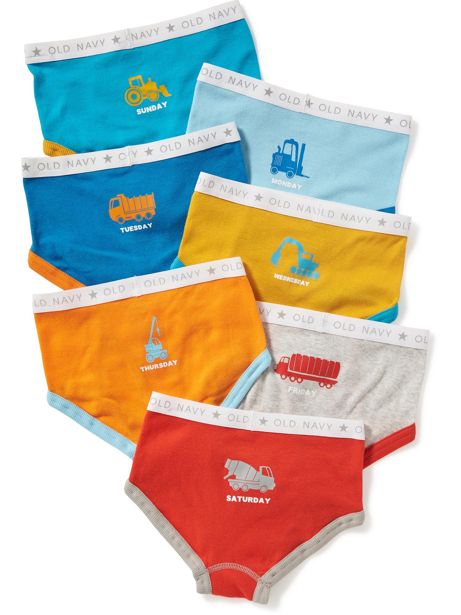 Day-of-the-Week Brief 7-Pack for Toddler Boys