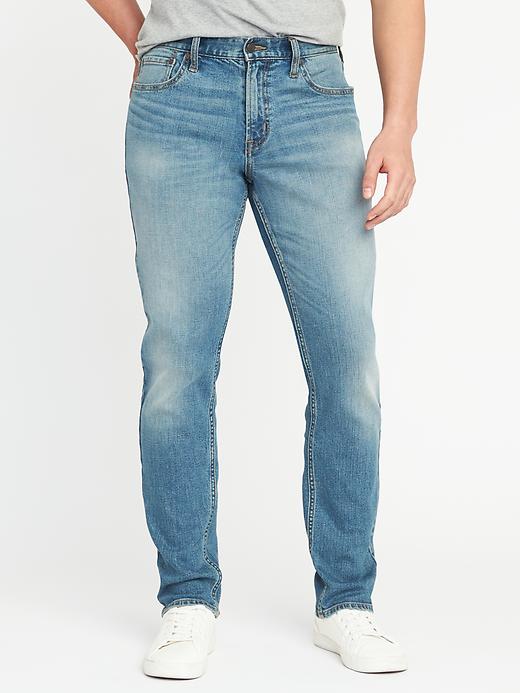 View large product image 1 of 2. Athletic Built-In Flex Light-Wash Jeans