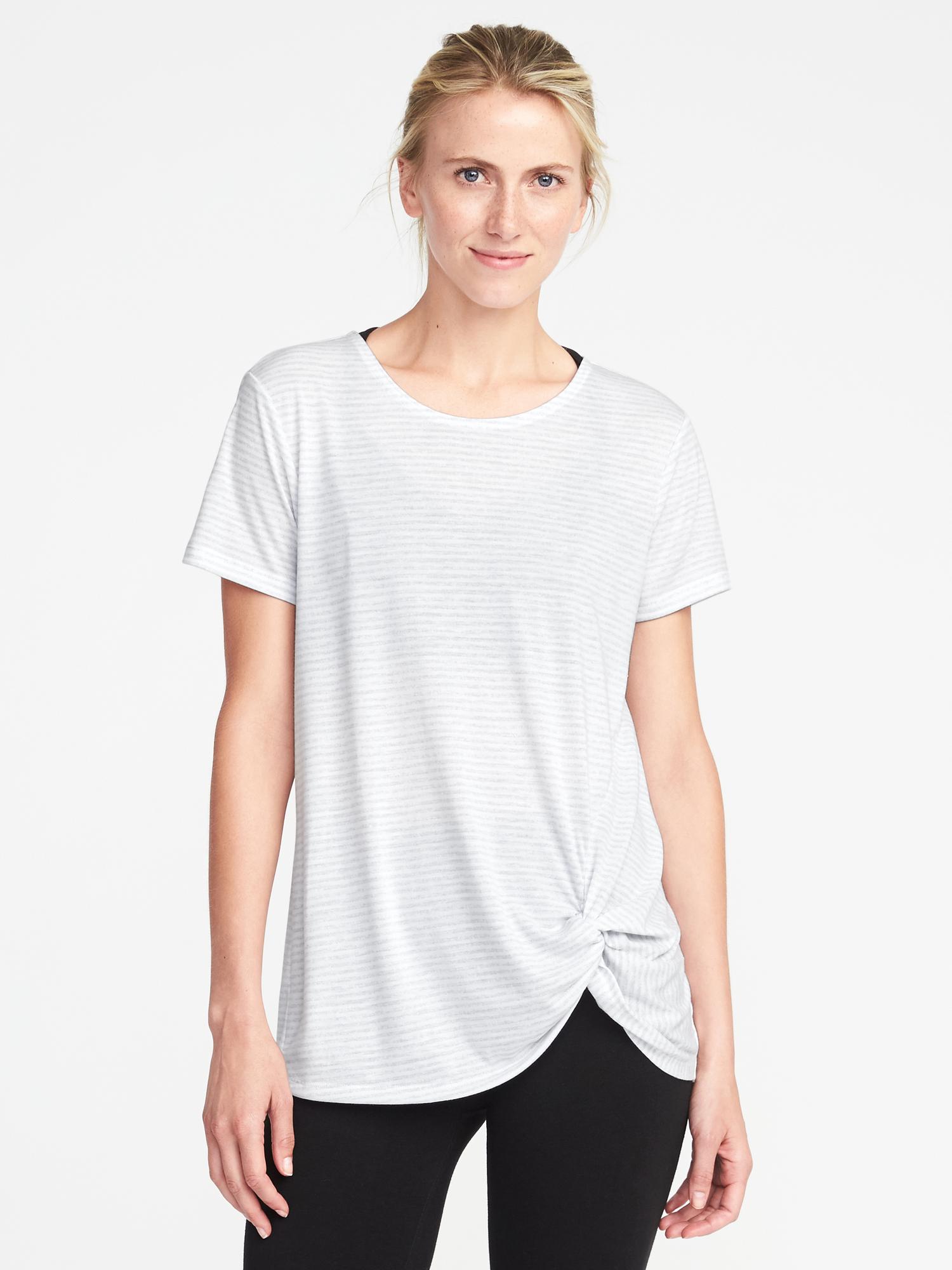 Ultra-light Knot-hem Tee For Women 