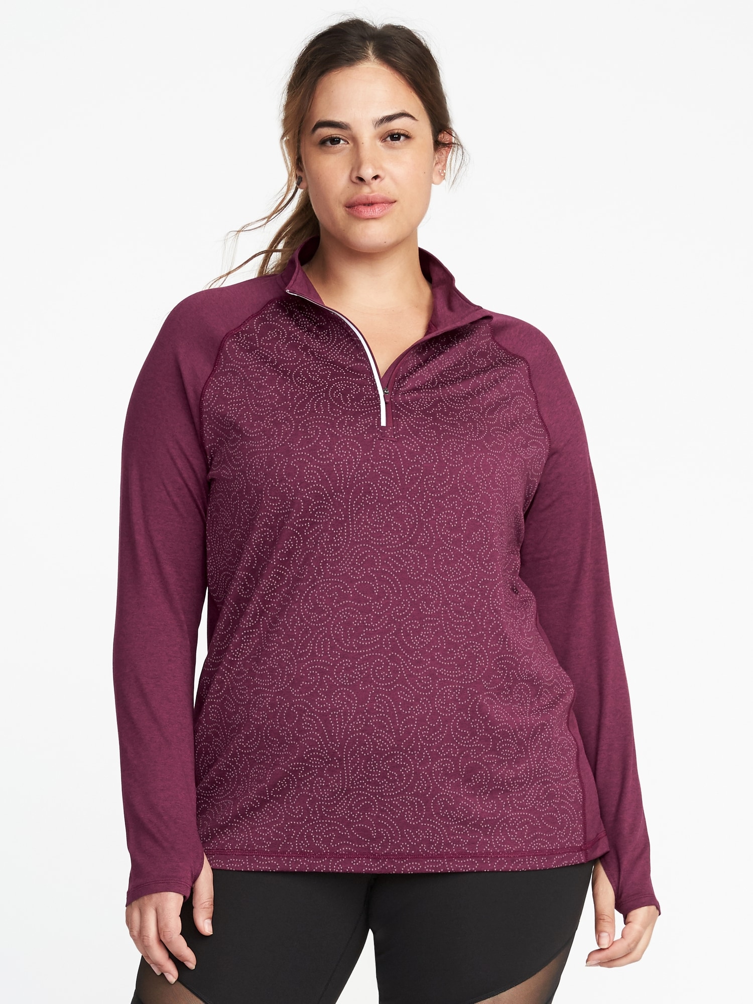 Plus size quarter sales zip pullover