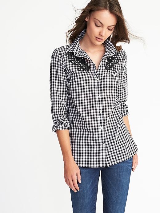 Image number 4 showing, Classic Gingham Shirt for Women