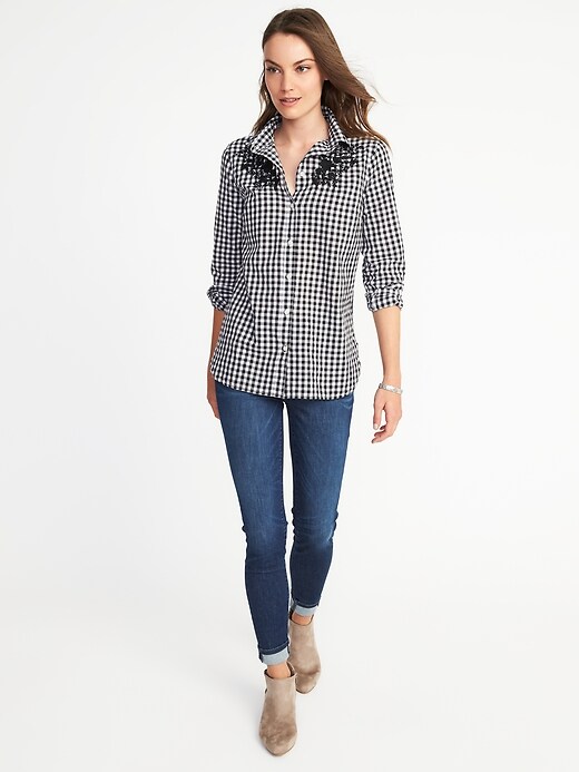 Image number 3 showing, Classic Gingham Shirt for Women