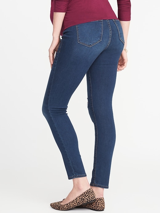 View large product image 2 of 3. Maternity Side-Panel Rockstar Jeans