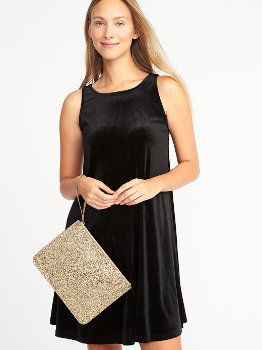 View large product image 2 of 2. Gold Glitter Clutch for Women