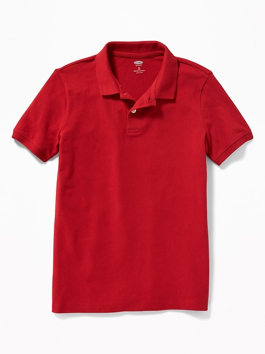 View large product image 1 of 1. School Uniform Pique Polo Shirt for Boys