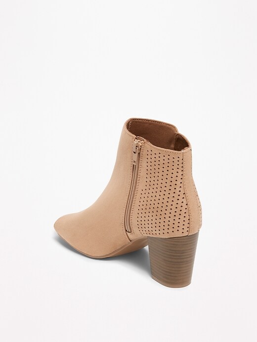 Image number 4 showing, Sueded Peep-Toe Booties for Women