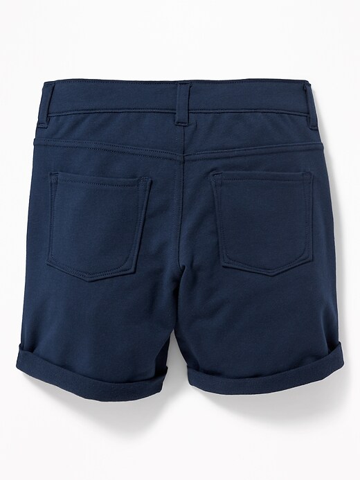 View large product image 2 of 3. Cuffed French Terry Midi Shorts for Girls