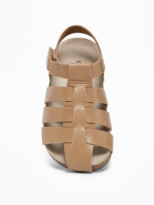 View large product image 2 of 4. Faux-Leather Fisherman Sandals for Toddler Boys