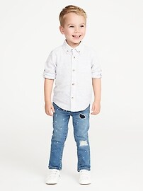 View large product image 3 of 3. Karate Skinny Paint-Splatter Jeans for Toddler Boys