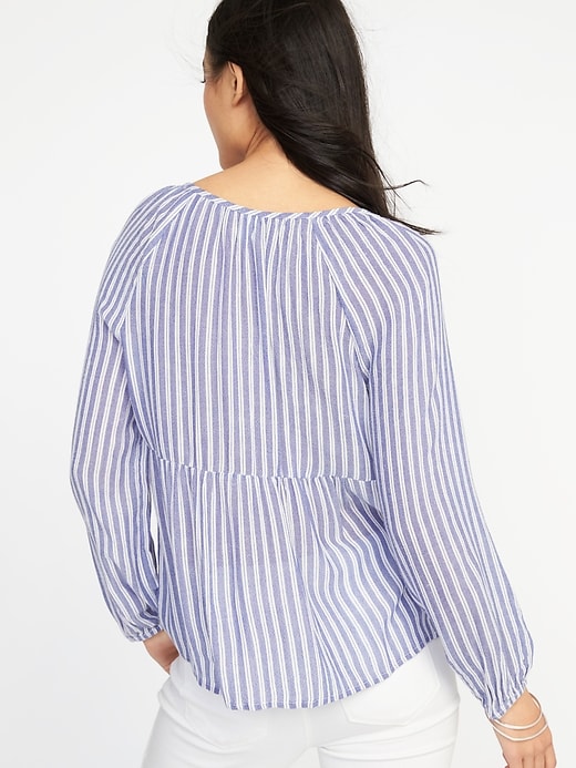 Image number 2 showing, Striped Boho Swing Top for Women